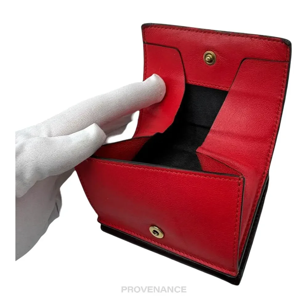 🔴 Givenchy Two Tone Trifold Wallet - Burgundy Leather - Picture 8 of 8